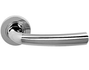 Atlantic Status Nevada Door Handles On Round Rose, Polished Chrome - S21R/PC (sold in pairs)